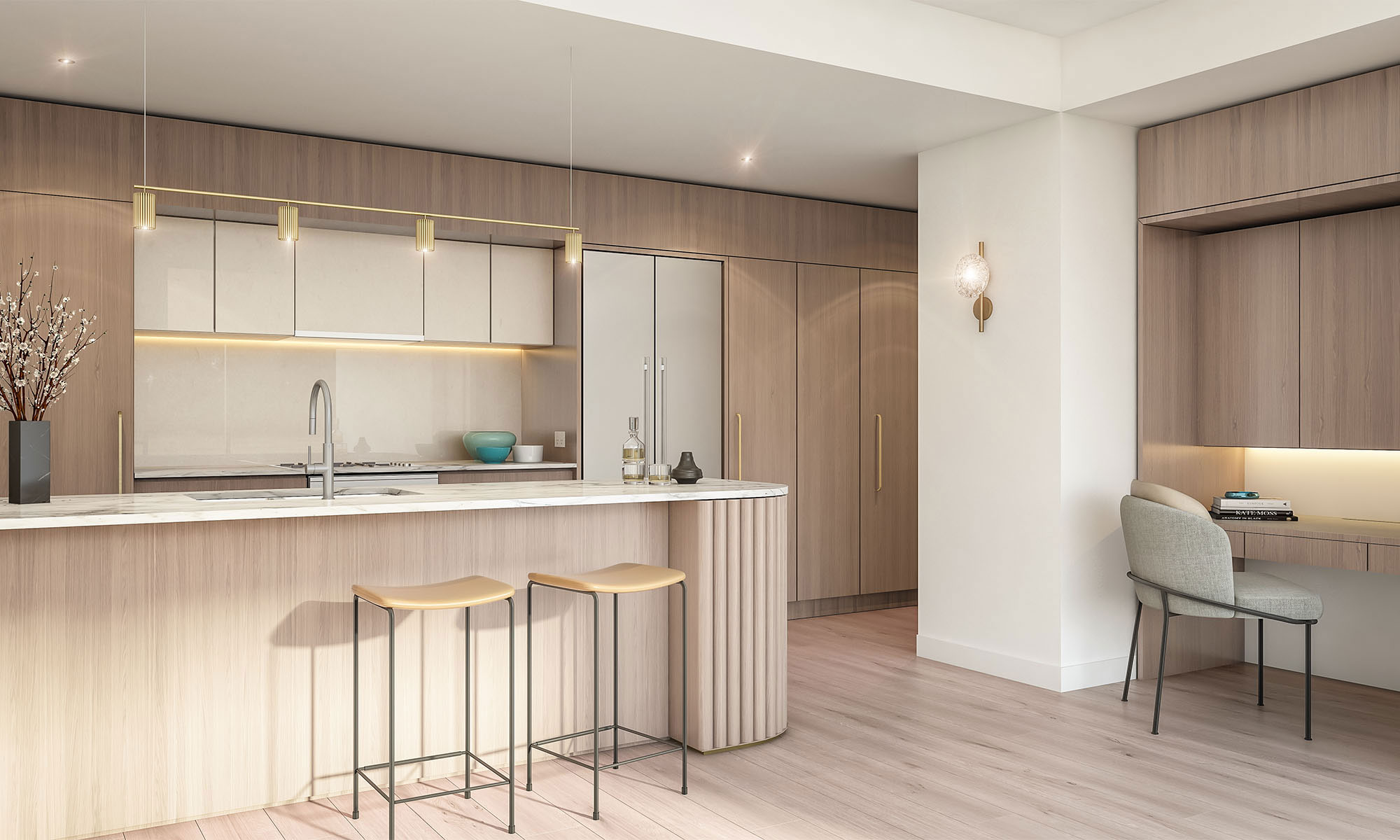 residences balfoursquare kitchen light scheme